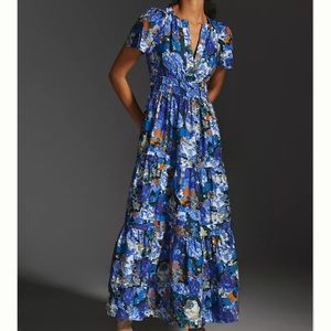 Anthropologie Somerset Maxi in blue floral worn once